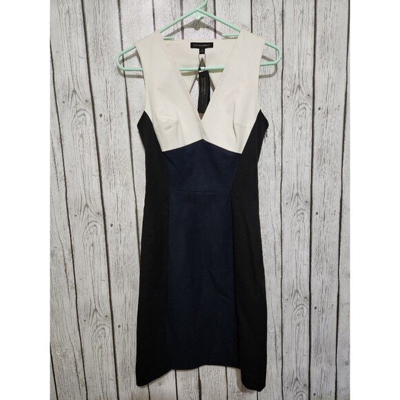 Banana Republic Dresses & Skirts - New Banana Republic Sloan Dress 4 Navy Colorblock Cutout Sheath V-Neck Old Money